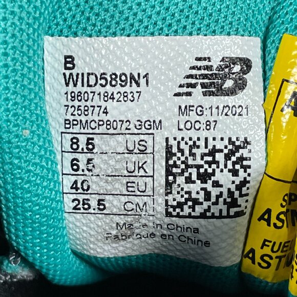 New Balance 589v1 Womens Size 8.5 Shoes Gray Black Composite Toe Work Sneaker - Picture 15 of 15